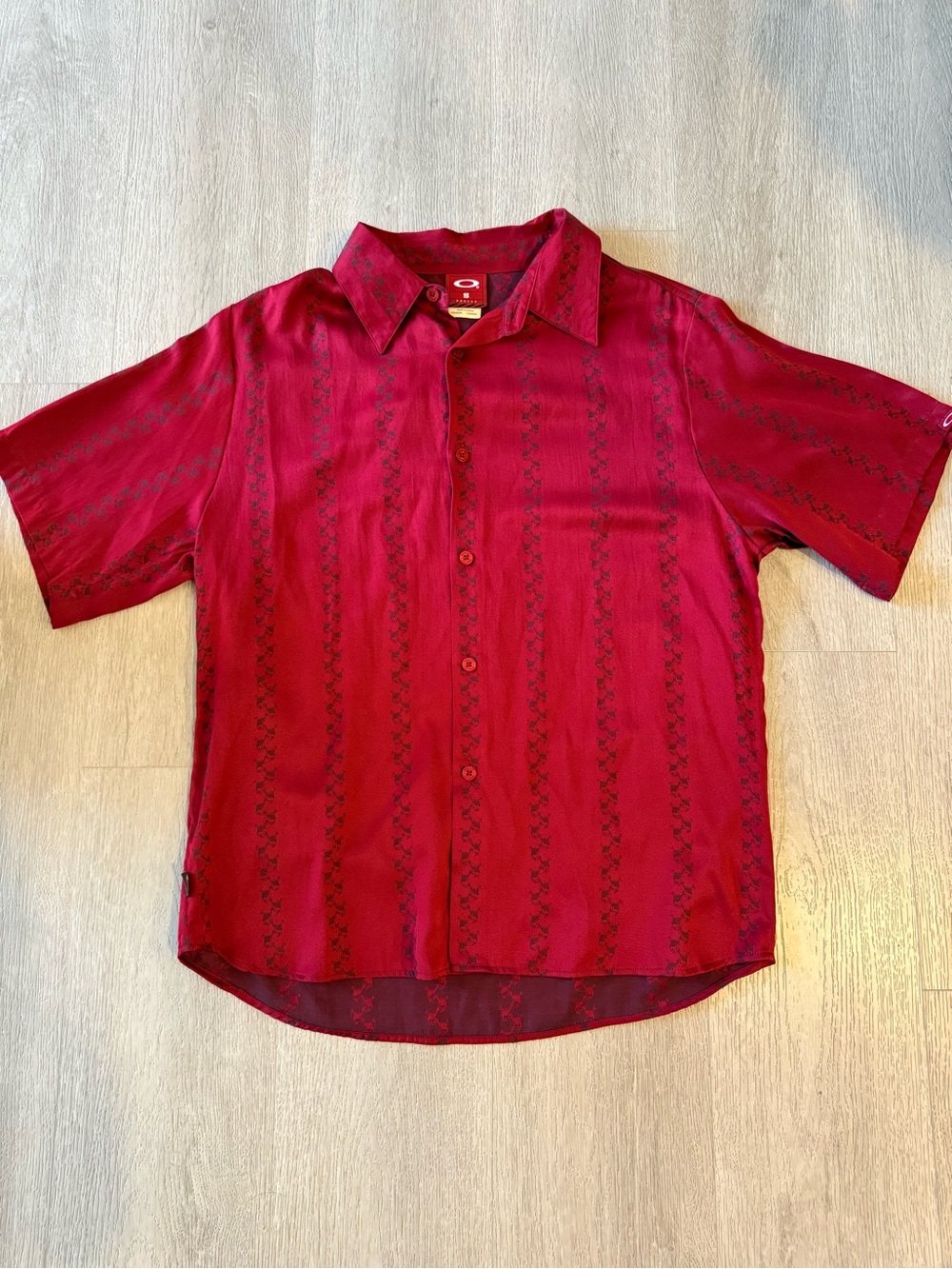 Vintage Y2K Oakley Software Button Up Shirt Skull Prints - Small